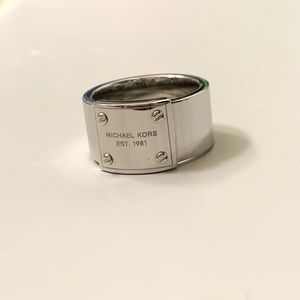 Michael Kors silver screws ring